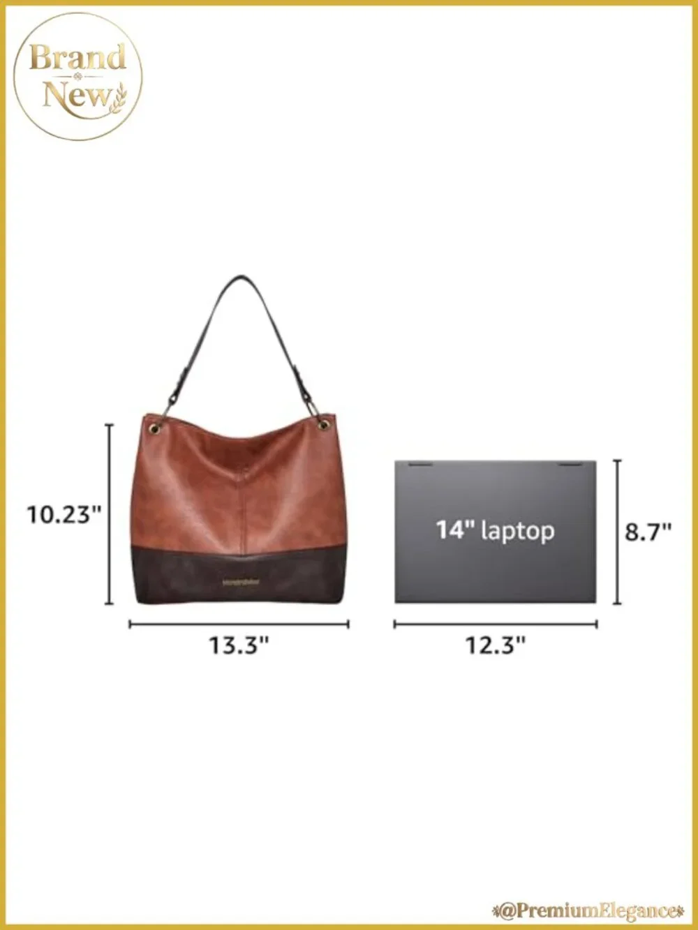 Women's Hobo Bag Slouchy Shoulder Tote Vegan Leather Large Capacity